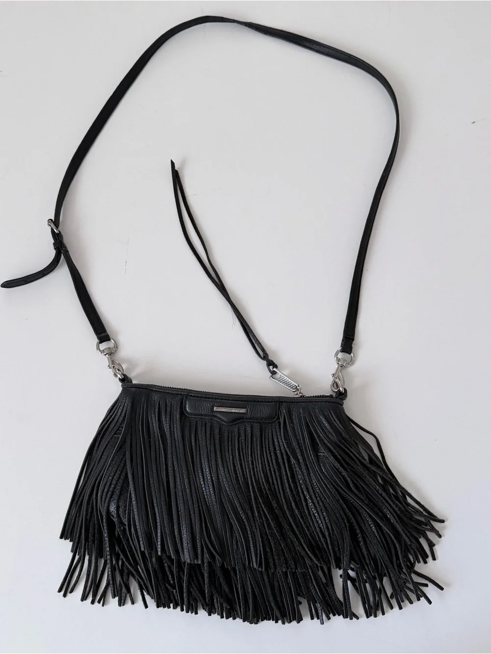 Rebecca Minkoff Black Fringe Leather Crossbody
